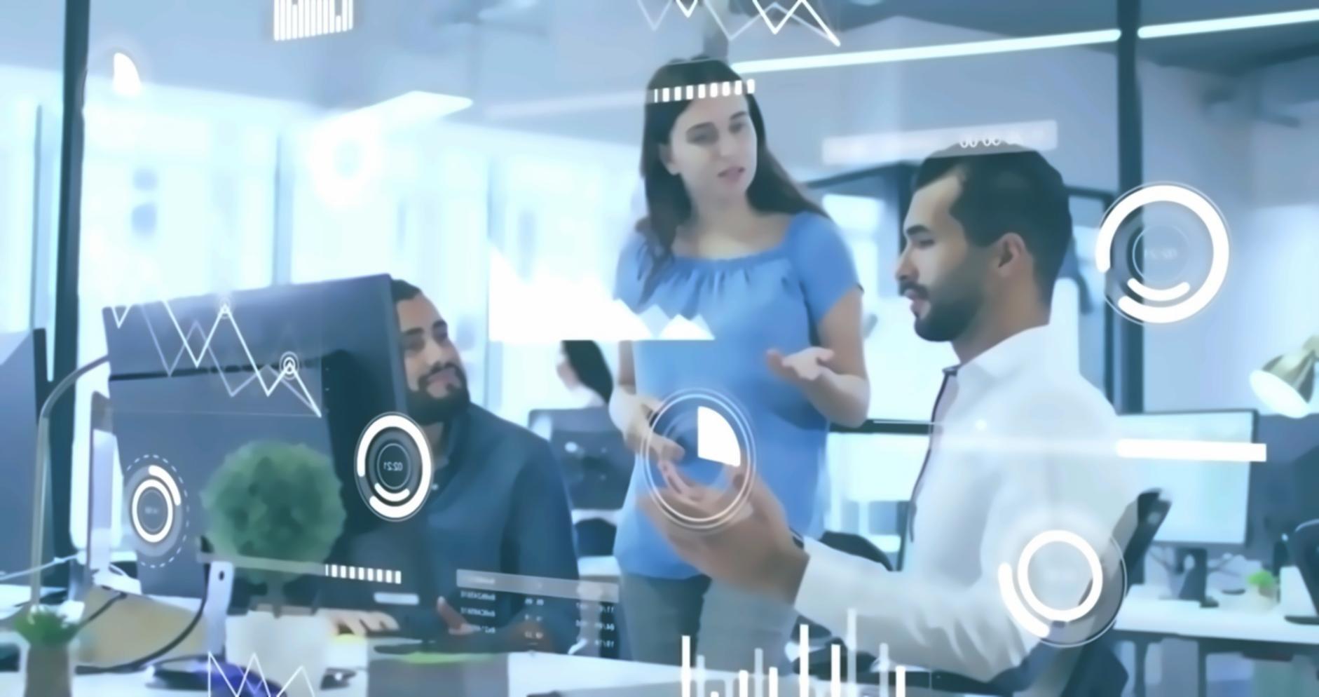 Team collaboration session on blockchain architecture